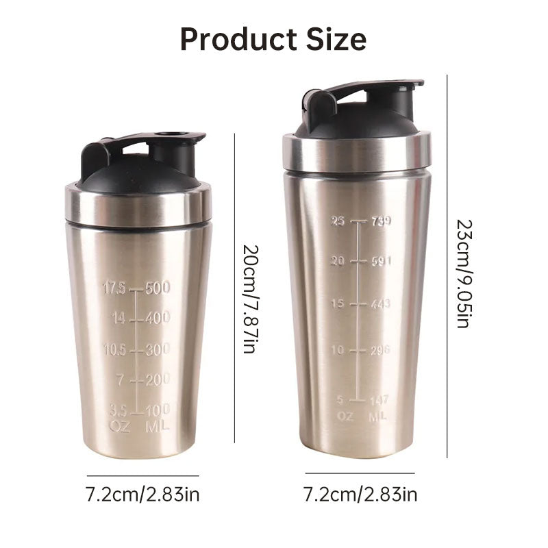 Stainless Steel Protein Shaker Bottle With Ball