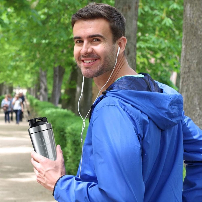 Stainless Steel Protein Shaker Bottle With Ball