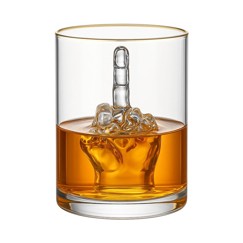 Middle Finger Whiskey Glass