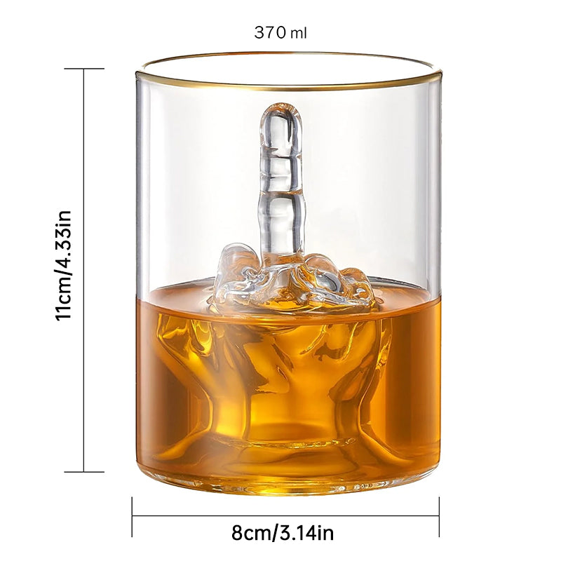 Middle Finger Whiskey Glass