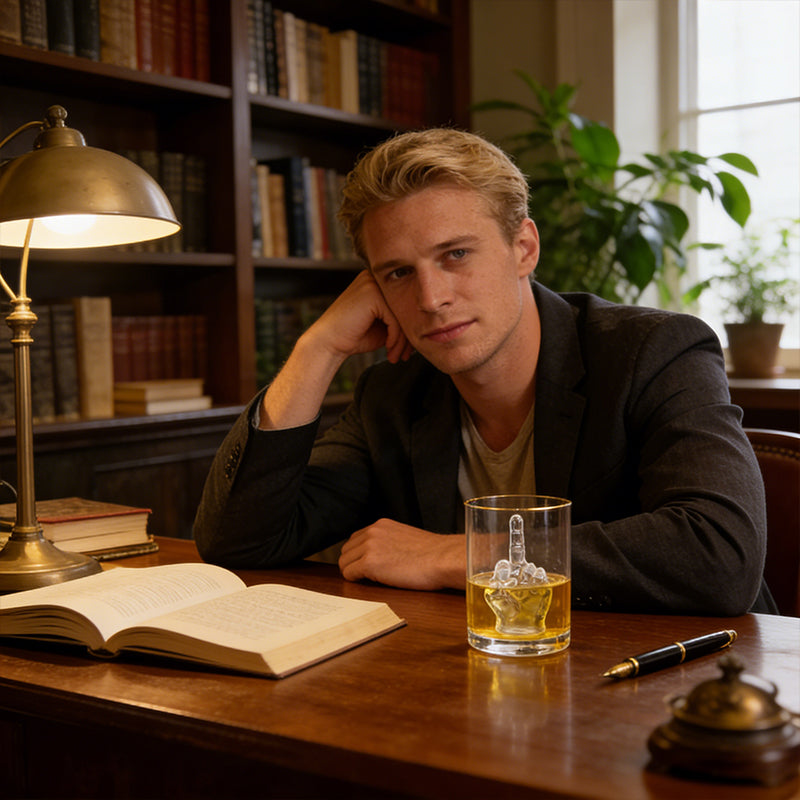 Middle Finger Whiskey Glass